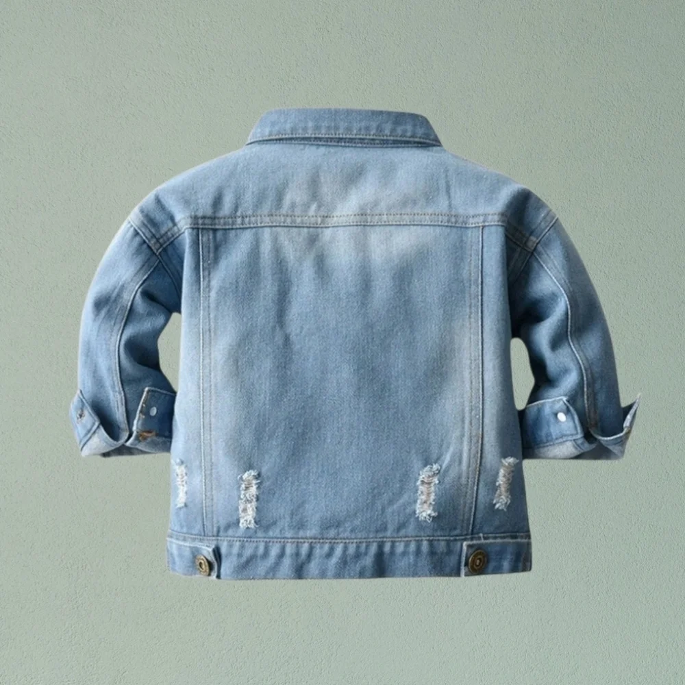 NWT Kids Distressed Denim Jacket Size 4T